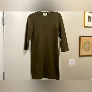 Vintage Barney’s coop cashmere sweater dress. Runs small. Size L khaki.